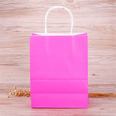 321125cm Party Bags Kraft Paper T Bag With Handles Recyclable Loot