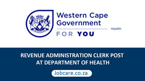 Revenue Administration Clerk Post At Department Of Health Jobcare