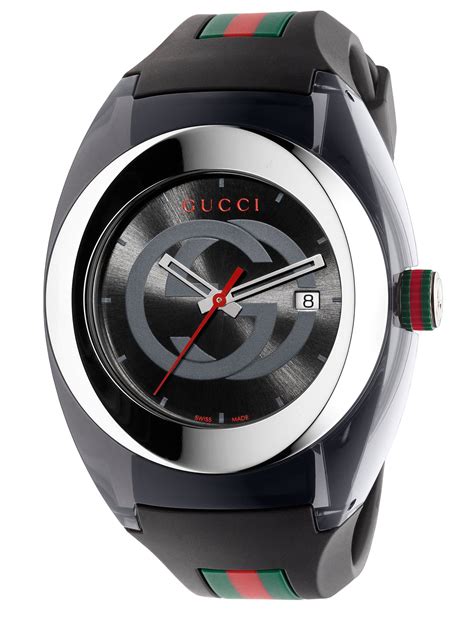 Lyst Gucci Sync Stainless Steel Rubber Watch In Black For Men