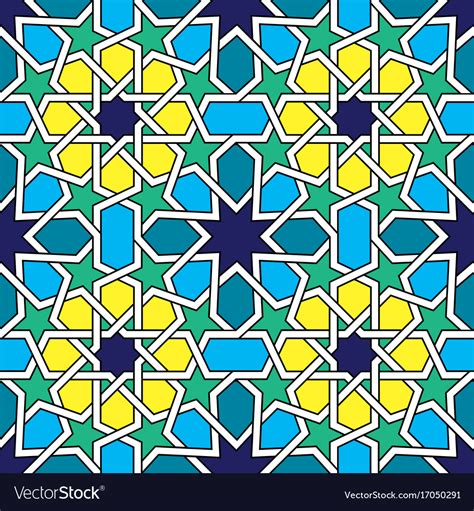 Moroccan Tiles Pattern Moorish Seamless Design Vector Image