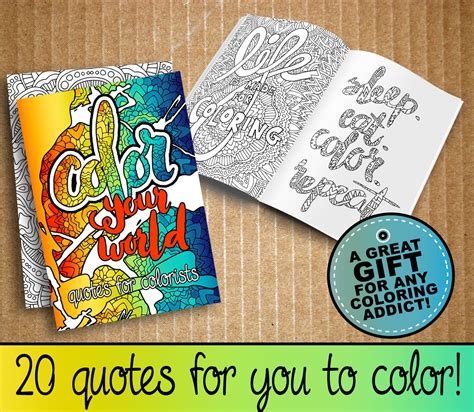 Color Your World Printable Adult Coloring Book Sarah Renae Clark