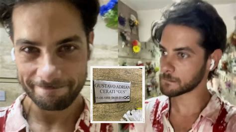Andrés Wiese se quebró al despedirse de su ídolo musical Gustavo Cerati en cementerio de