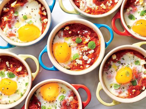 Add unbeaten eggs, one at a time, beating well after each. Shirred Eggs with Marinara and Feta Recipe - Cooking Light