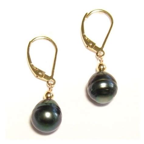 Black Pearl Earrings Etsy