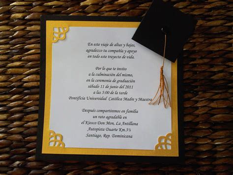 Invitacion De Graduacion Ejemplos En Espanol Images And Photos Finder