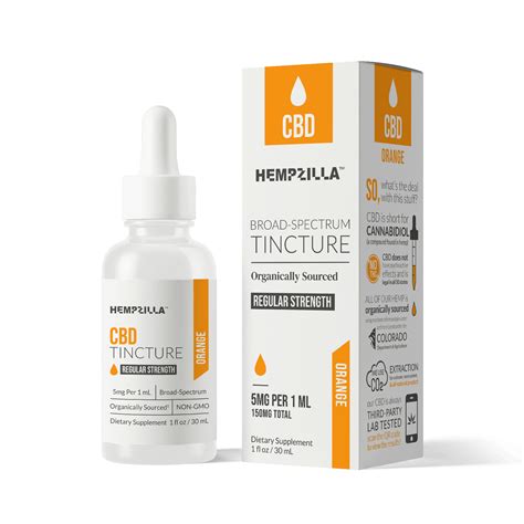 Orange Cbd Tincture Cbd Oil Tincture Orange Hempzilla Cbd