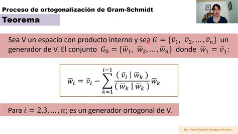 Clase 25 Álgebra Lineal Producto interno Proceso de ortogonalización