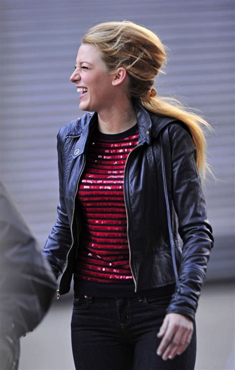More Pics Of Blake Lively Leather Jacket 3 Of 11 Blake Lively