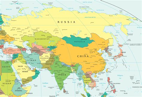 Asia Political Map Mapsofnet