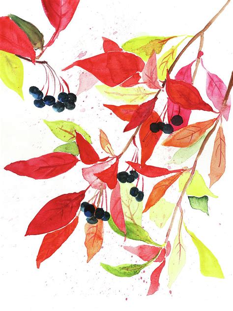 Fall Leaves Painting By Masha Batkova Fine Art America