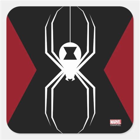 Avengers Black Widow Icon Square Sticker