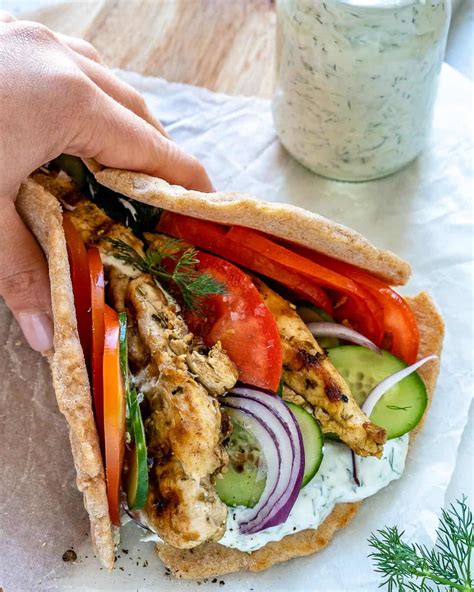 Grilled Chicken Gyro Sandwich Healthy Fitness Meals