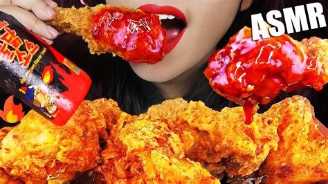 ASMR Eating Spicy HOT Crispy KFC Fried Chicken Mukbang No Talking