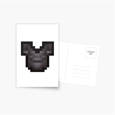 Minecraft Netherite Chestplate Postcard For Sale By Metal Flowers