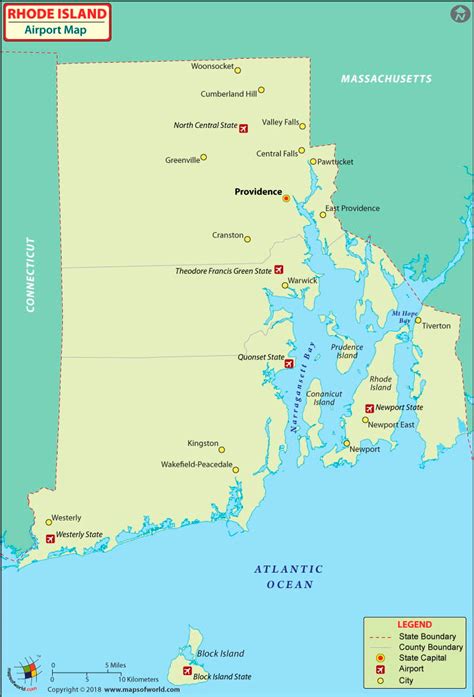 Rhode Island Airports Full Guide — Maps And Travel Information Airportix