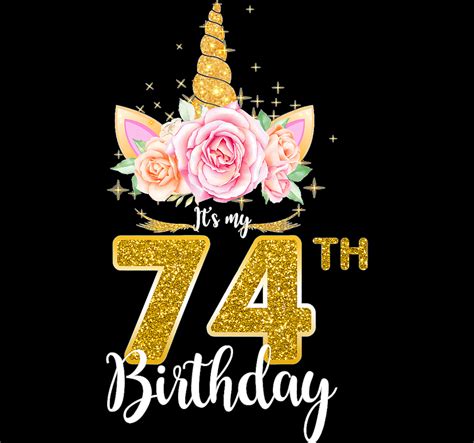 Unicorn It's My 74th Birthday for 74 Years old Birthday | Etsy