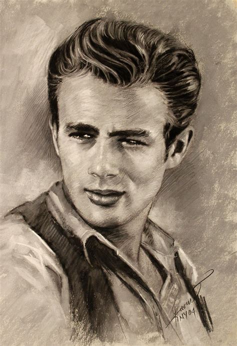 James Dean Drawing By Viola El