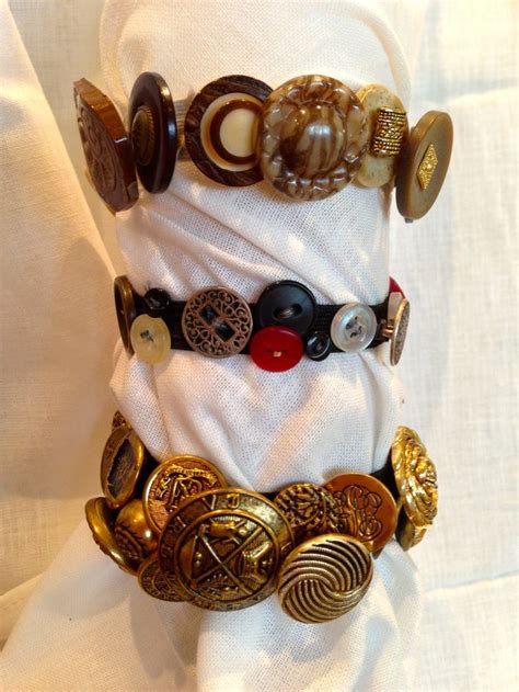 Showcase Unusual Buttons By Sewing Them On Elastic Bands For A Bracelet