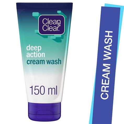 Order Clean And Clear Deep Action Cream Face Wash Oil Free 150ml Online