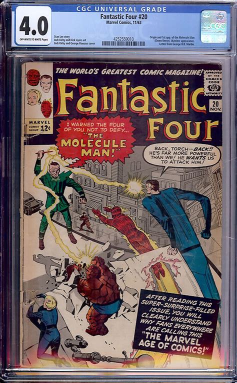 Fantastic Four 20 Marvel 1963 Cgc 40 Key Comic Books Silver