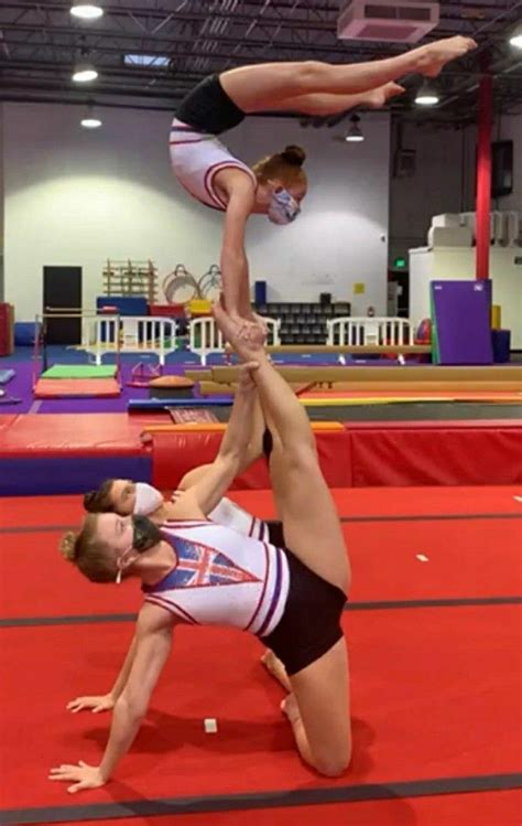 Elite Gymnastics Acrobatic Gymnastics Pyramid Yoga Pose Female
