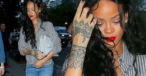 Rihanna Hand Tattoo