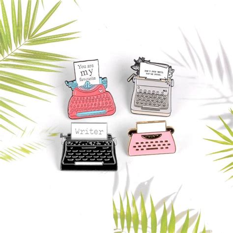 Typewriter Enamel Pin Set Vintage Writer Pin You Are My Etsy