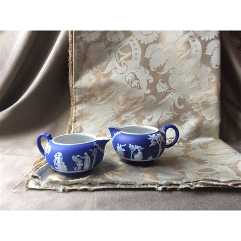 1930s Wedgwood Blue Pitchers A Pair Chairish