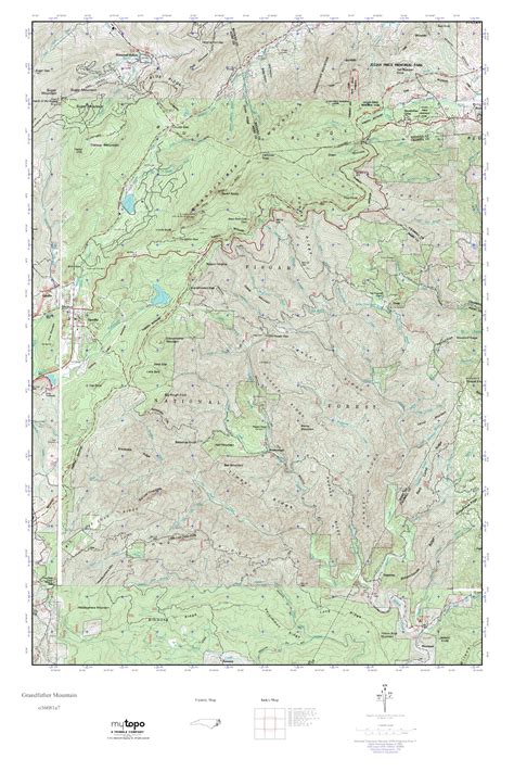 Mytopo Grandfather Mountain North Carolina Usgs Quad Topo Map