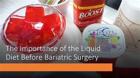 The Importance Of The Liquid Diet Before Bariatric Surgery Youtube
