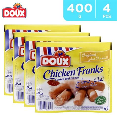Buy Doux Frozen Chicken Franks 4 X 400 G توصيل