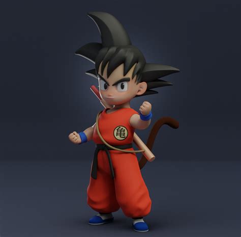Artstation Goku Kid 3d Model Animation Ready