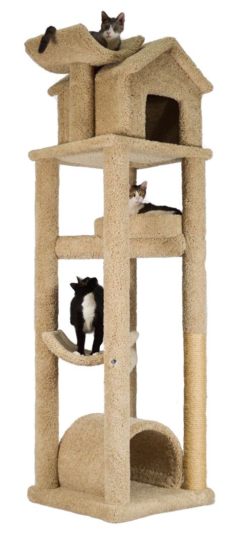 Cat trees cater to felines of all sizes. Skyscraper Skyscraper Model: MF-96 Beige | Cat tree ...