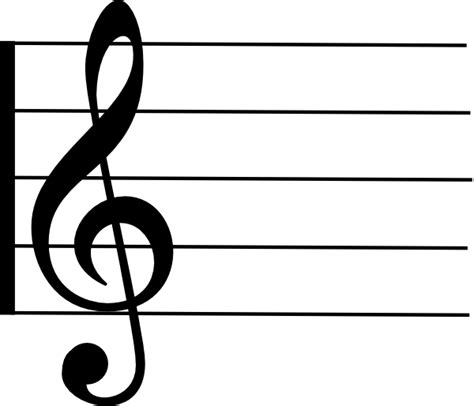 Stave treble clef, music, soprano png. Plain Treble Stave Clip Art at Clker.com - vector clip art online, royalty free & public domain