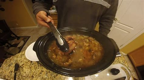 Navy beans are small legumes that are actually a light cream color. How To Make Ham And Navy Beans In Crock Pot / Slow Cooker Ham Bone Bean Soup Kevin Is Cooking ...