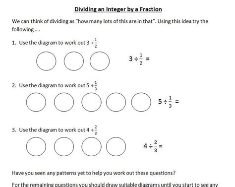 Dividing Integers By Fractions Teaching Resources