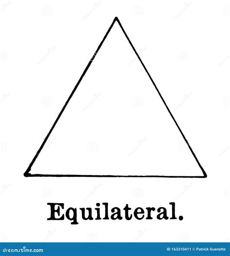Equilateral Triangle Vintage Illustration Stock Vector Illustration