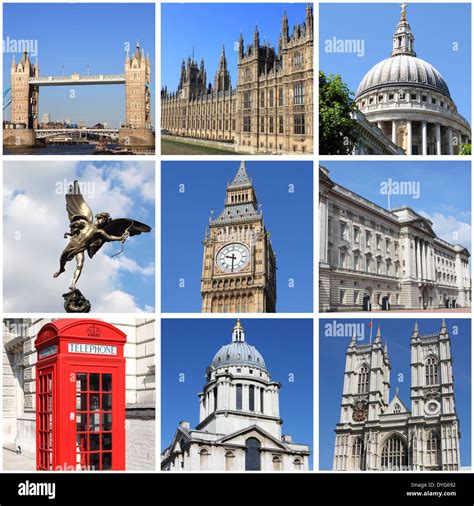Collage De Monumentos De Londres Reino Unido Fotografía De Stock Alamy