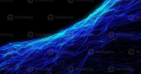 Abstract Background With Bright Beautiful Blue Glowing Energy Magic