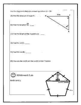 Please do not post the answer keys or other membership content on a website for others to view. Right Triangle Trigonometry Unit Test by Raising Our ...