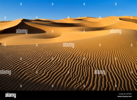 Algeria Sahara View Of Sand Dunes Stock Photo Alamy