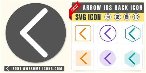 Arrow Ios Back Icon Svg Code — Download Path Html