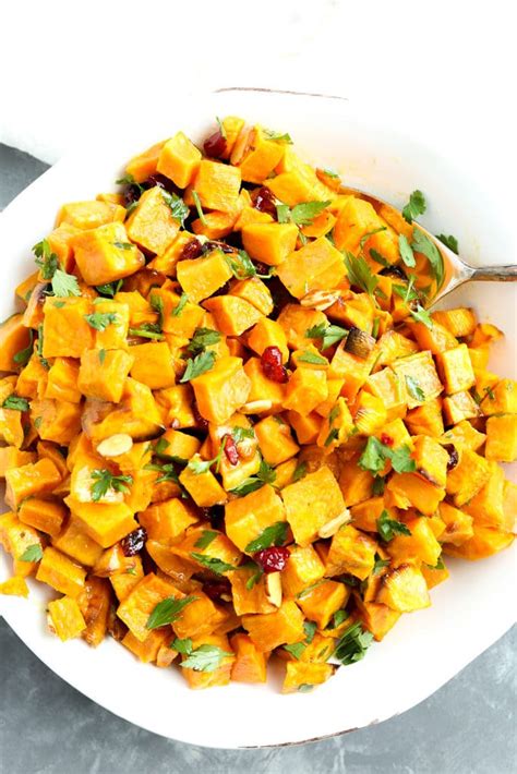 The whole sweet potatoes bake perfectly fine laying on a piece of foil for a super easy side dish. Easy Roasted Sweet Potato Salad - Happy Healthy Mama