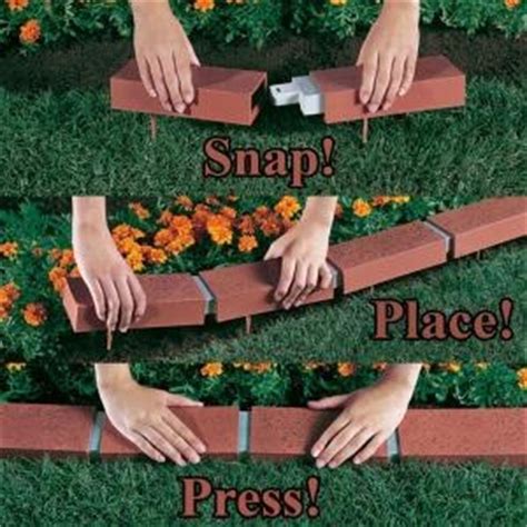 Compare this to vigoro heavy duty sold at home depot for $0.75/foot for 50 footers, this stuff costs more than $1/ft. Argee, 25 ft. Decorative Plastic Brick Edging, RG825 at The Home Depot - Mobile | Easy ...