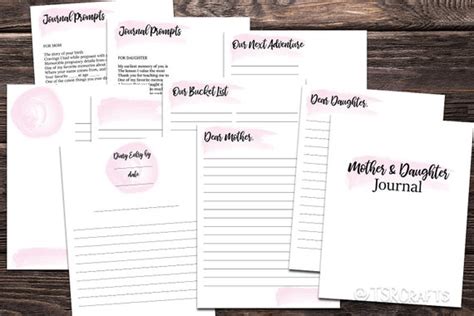 Mom Journal Mother And Daughter Printable Journal Set 10 Etsy