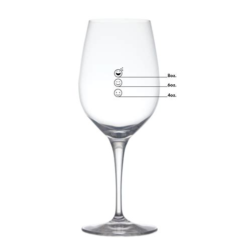 Premium Measuring Wine Glass With Measuring Marks