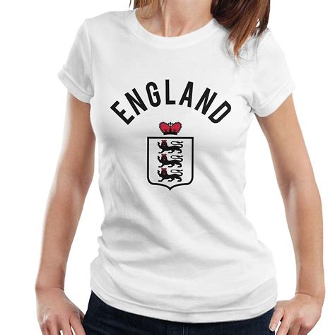 Toff Vintage Football England Badge Womens T Shirt Fruugo Uk