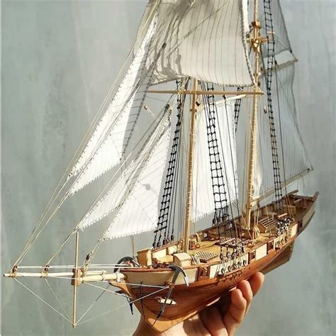 Harvey 1847 Wooden Sailboat Diy Hobby Kit Scale 196 Classic Antique