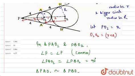 Two Circles Are Externally Tangent Lines Pab And Pab Are Common