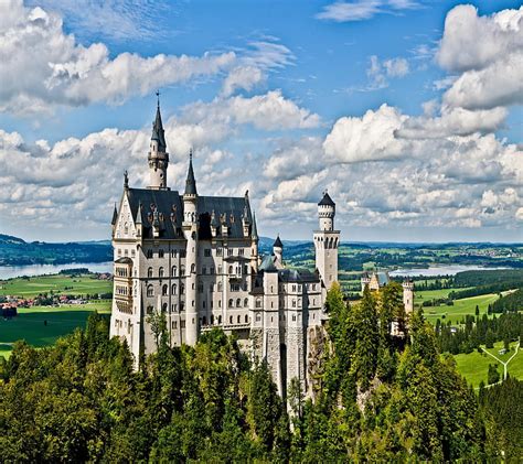 Castle Castles Germany Man Made Neuschwanstein Castle Oktober Hd